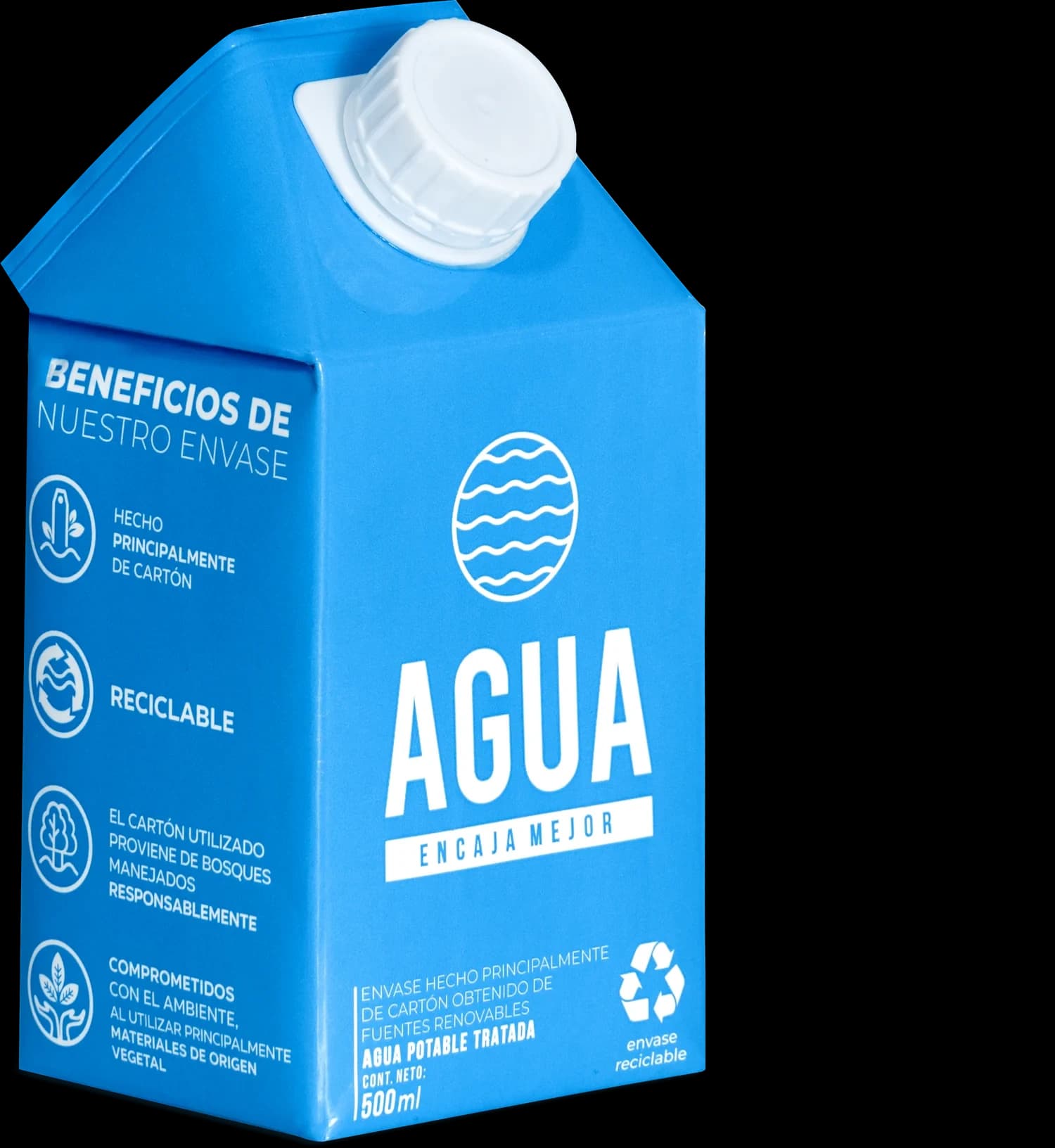 Envase Agua En Caja de 500 ml