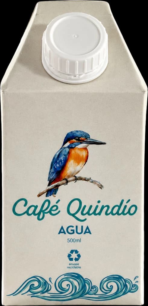 Agua En Caja personalizada para Café Quindío